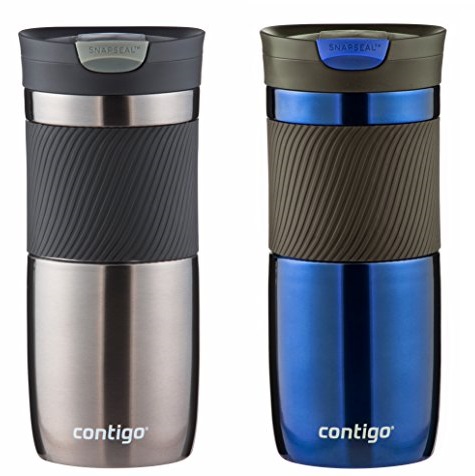 Contigo 康迪克 单手开启 不锈钢真空保温杯 2个装，16oz/480ml，原价$34.99，现仅售$23.99 