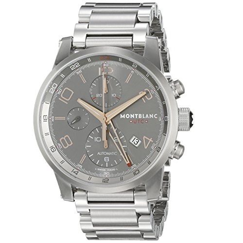 Montblanc Timewalker ChronoVoyager UTC Men's Stainless Steel Swiss Automatic Watch 107303, only $2535.99, free shipping