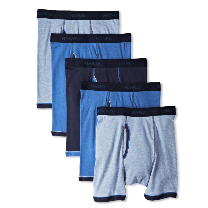 Hanes Men's 5 Pack Ultimate Exposed Waistband Ringer Boxer Brief $8.98 