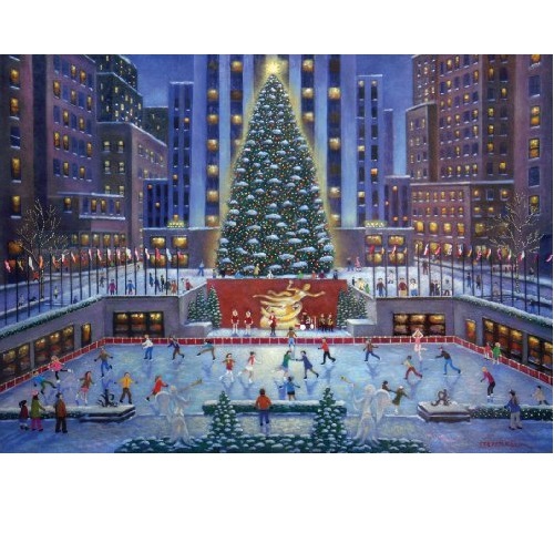 史低价！Ravensburger 睿思 19336 NYC Christmas Puzzle 纽约圣诞拼图，1000片，原价$19.49，现仅售$9.80 