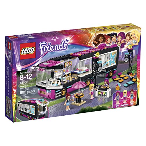 LEGO Friends 41106 Pop Star Tour Bus Building Kit, only $38.39