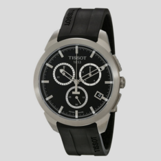 Tissot Men's T0694174705100 Quartz Titanium Black Dial Chronograph Watch $347.99, FREE shipping