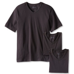 BOSS HUGO BOSS Men's 3-Pack Cotton V-Neck T-Shirt $14.71