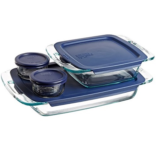 Pyrex Easy Grab 8-Piece Glass Bakeware and Food Storage Set $12.79