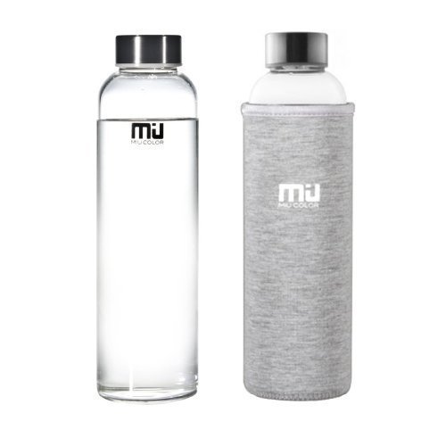 MIU COLOR® Environmental Borosilicate Glass Water Bottle with Colorful Nylon Sleeve, $15.99+ Free Shipping