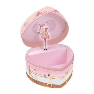 Enchantmints 芭蕾舞女孩 心形音乐首饰盒，原价$18.99，现仅售$16.35