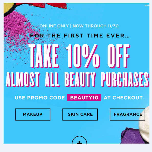 Bloomingdales: Take 10% Off All Beauty with Code+ Free Gold -tone Earbuds with $100 Purchase