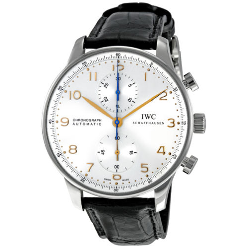 IWC Portuguese Silver Dial Chronograph Mechanical Men's Watch Item No. IW371445, only $5,345.00, free shipping after using coupon code