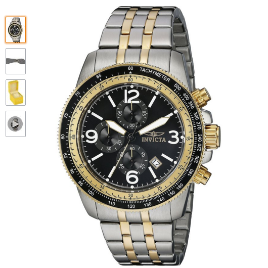 因維克塔男士 21390 專業級石英雙區顯示手錶   現價$104.99 免費退換