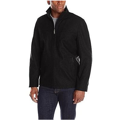 Perry Ellis Men's 28-Inch Wool-Blend Zip-Front Open-Bottom Jacket  $66.38