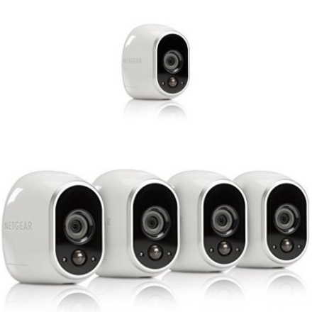 Netgear Arlo 室內/室外 智能監控攝像頭，1個主機+5個攝像頭 特價$464.27 免運費