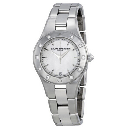 Baume and Mercier Linea Mother of Pearl Stainless Steel Ladies Watch MOA10071  $699.99