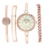 Anne Klein Women's AK/1470 Watch and Bracelet Set $71.69，FREE Shipping
