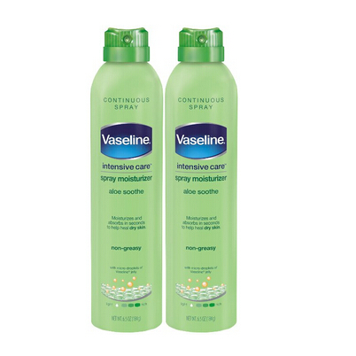 Vaseline Intensive Care Spray Moisturizer, Aloe Soothe 6.5 oz, Twin Pack  $8.26