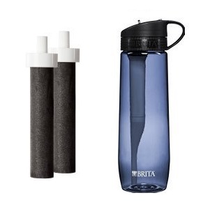 Brita Water Filter Bottle Replacement Filters and Hard Sided Water Filter Bottle Bundle, only $14.78