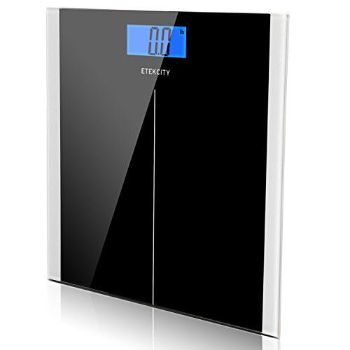 Etekcity Digital Body Weight Bathroom Scale With Step-On Technology, 400 Lb, Body Tape Measure Included, Elegant Black, only $15.99