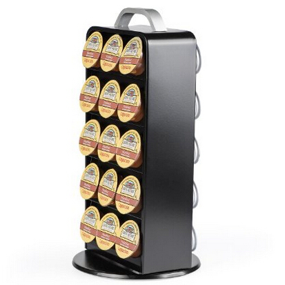 Coffee Pod Holder, Oak Leaf Keurig K Cup Holder Carousel Tower Storage Display Rack Holds 30 K-cup Packs  $15.99