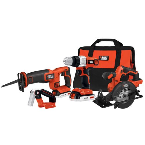 Black & Decker BDCD2204KIT 20-Volt MAX Lithium-Ion 4-Tool Combo Kit, only $122.87, free shipping after automatic discount at checkout