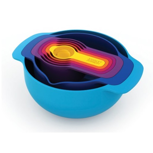 Joseph Joseph 40033 Nest 7 Nesting Bowls Set with Mixing Bowls Measuring Cups, 7-Piece, Multicolored, only $22.00