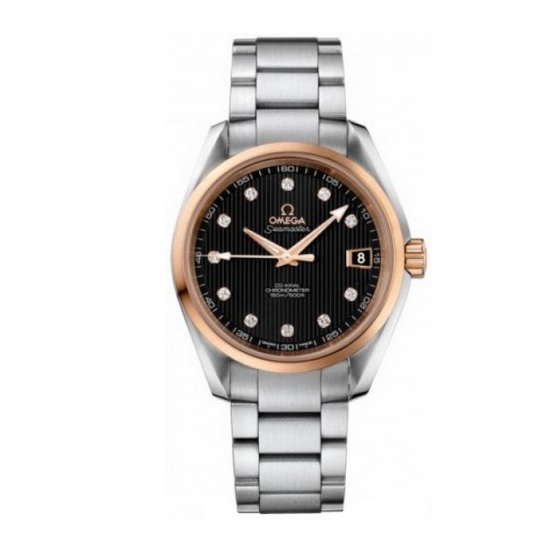 OMEGA Seamaster Aqua Terra Diamond Black Dial 18 Carat Rose Gold Case Automatic Men's Watch Item No. 231.20.39.21.51.003, only ​$4295.00, free shipping after using coupon code 