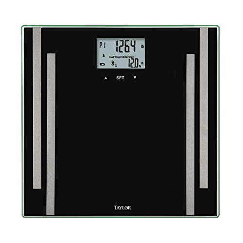 Taylor Bluetooth Body Fat Smart Scale w/ 400 lb Capacity and SmarTrack App, 7222F, only $29.95
