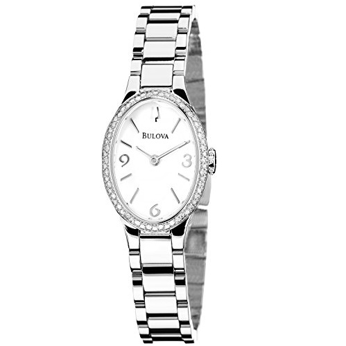 史低價！Bulova 寶路華 Diamonds 96R191 女士鑲鑽時裝腕錶，原價$950.00，現僅售$208.88，免運費