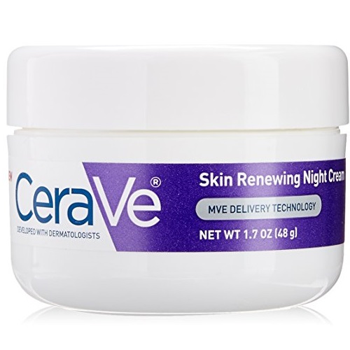 CeraVe Skin Renewing Night Cream | Niacinamide, Peptide Complex, and Hyaluronic Acid Moisturizer for Face | 1.7 Ounce, only $8.72