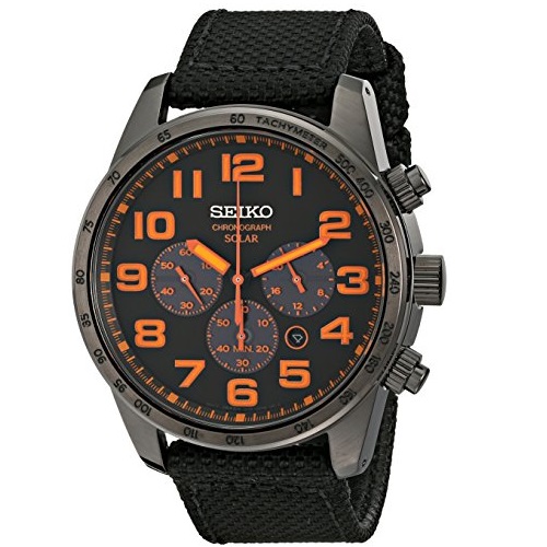 Seiko Men's SSC233 Sport Solar Analog Display Japanese Quartz Brown Watch, only $139.99, free shipping