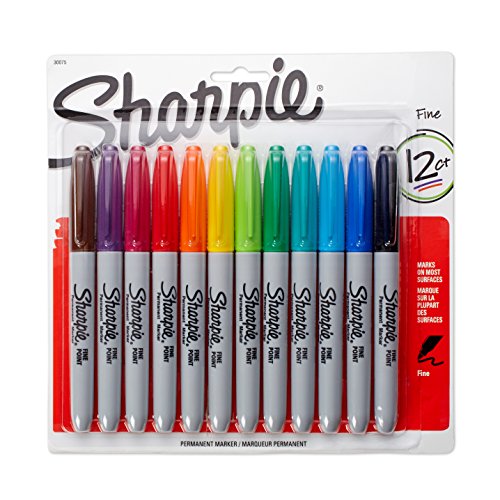 harpie 30075PP Permanent Markers, Fine Point, Assorted Colors, 12 Count, only $4.99