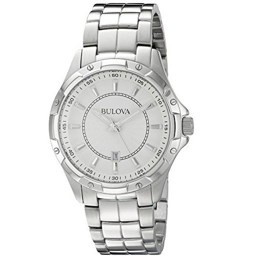  BULOVA Classic Silver Dial Stainless Steel Men's Watch Item No. 96B147, only $64.99, free shipping after using coupon code 