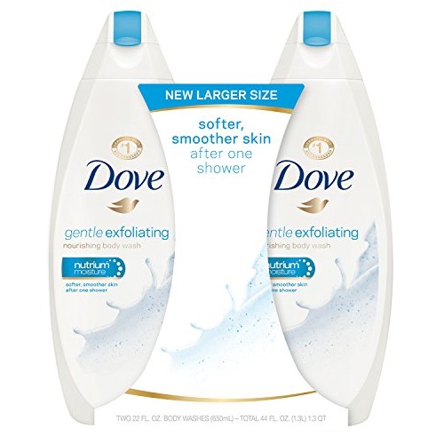 Dove Body Wash, Gentle Exfoliating 22 oz, Twin Pack, only $6.74, free shipping after clipping coupon and using SS