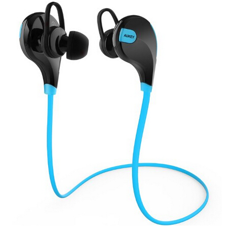 Aukey Sport Bluetooth Headphone, Bluetooth 4.1 Wireless Stereo Sport Headphones Running Gym Exercise Sweatproof Earphones with AptX, Built-in Mic for iPhone, Samsung, Android Smartphones (EP-B4 Blue)  $9.99  