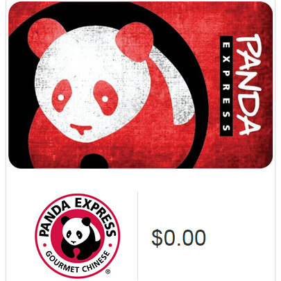 Panda Express Gift Cards - E-mail Delivery $25.00