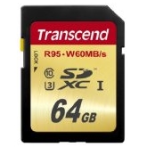 Transcend創見64 GB Class 10 UHS-3高速SDXC存儲卡$25.99