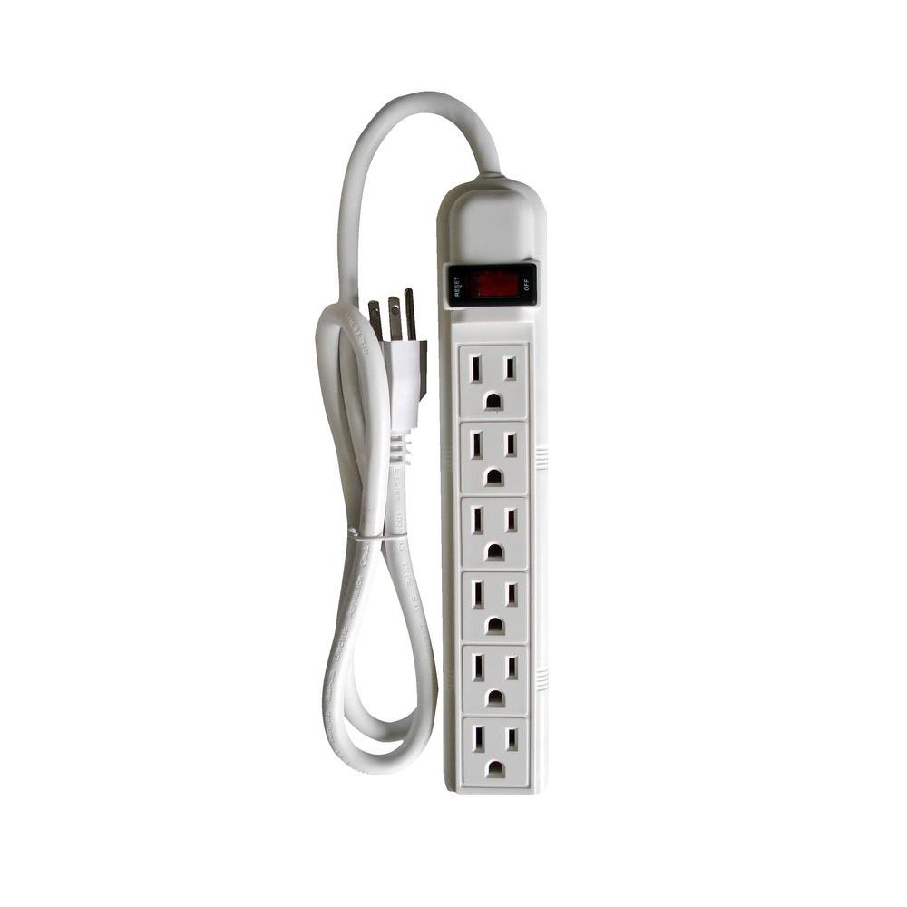 3 ft. 6-Outlets Power Strip (2-Pack)  , only $1.74