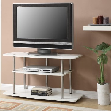 Amazon: Convenience Concepts Designs-2-Go Wide 3-Tier TV Stand, White, $43.99