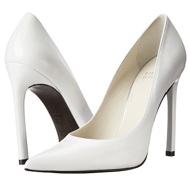 再降价！6PM.com: 现有Stuart Weitzman Queen女款白色经典高跟鞋热卖，仅售$157.99