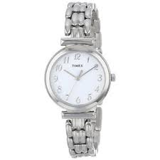 Timex Women's T2P2009J Elevated Classics Dress Silver-Tone Bracelet Watch  $34.99