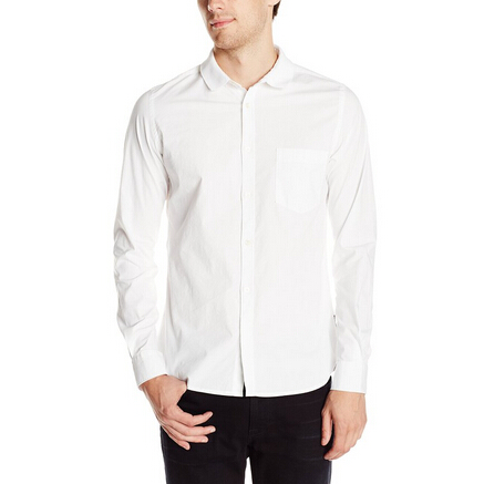 French Connection Men's Long-Sleeve Shirt with Polo Collar  $23.95