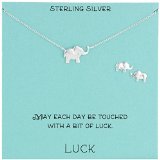Sterling Silver Elephant Necklace and Earrings Jewelry Set, 18.5 $19.12 FREE Shipping on orders over $49