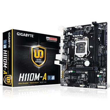  Gigabyte LGA1151 Intel H110 Micro ATX DDR4 台式电脑主板   特价$49.99