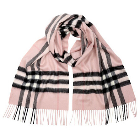 Burberry Classic Cashmere Scarf in Check - Ash Rose  $345.00