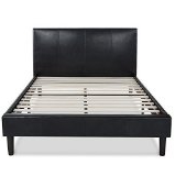 Zinus Deluxe Faux Leather Upholstered Platform Bed with Wooden Slats, Queen $149.00