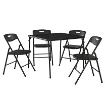 Cosco Products 5-Piece Folding Table and Chair Set, Black, Only $49.87, free shipping