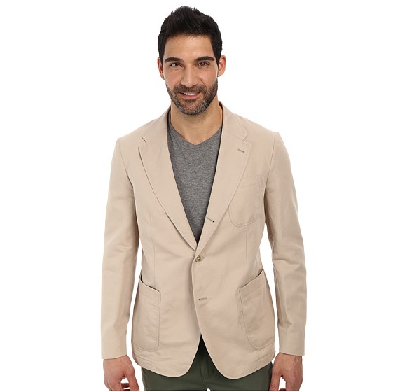 6PM：Lacoste 法国鳄鱼 男士棉麻休闲西装外套，原价 $395.00，现使用折扣码后仅售$142.20，免运费