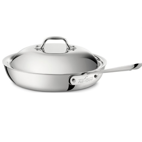All-Clad 41117 Stainless Steel Tri-Ply Bonded Dishwasher Safe French Skillet with Domed Lid / Cookware, 11-Inch, Silver, only $52.49, free shipping