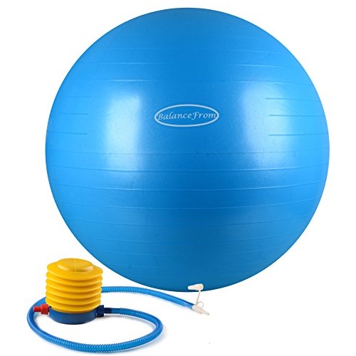 史低價！BalanceFrom防爆防滑健身球，配有打氣筒，65厘米，原價$29.99，現僅售$9.95