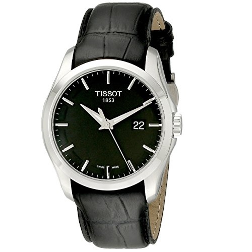 Tissot Men's T0354101605100 Couturier Black Dial Strap Watch,only $228.18, free shipping