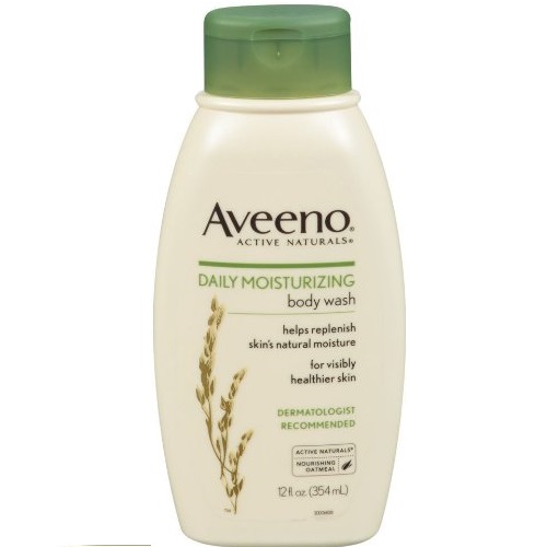 史低价！Aveeno艾维诺 天然燕麦精华滋润保湿沐浴乳，12 oz/瓶，共3瓶，原价$27.64，现仅售$9.93