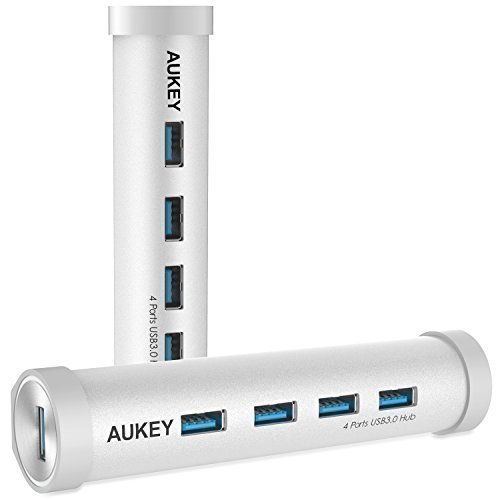USB C Hub, Aukey USB-C (Type C) to 4-Port USB 3.0 Aluminum Hub for New MacBook, Chrome Book Pixel, iMac, Mac, Microsoft Surface Pro and More, only $9.99 after using coupon code 